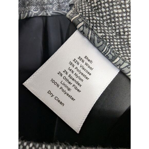 NWT Talbots Grey Classic Wide Leg Side Zip Wool Blend Dress Pants - Picture 8 of 8